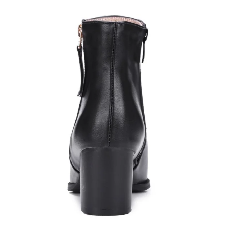 HEE GRAND/2017 г. Зимние женские ботильоны Новая Осенняя обувь из флока на высоком