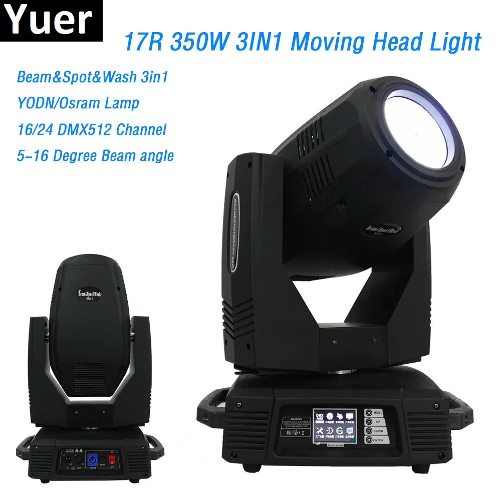 Фото YODN/O-sram 17R 350W луч & пятно мыть движущийся головной свет 6/24 DMX512 канал цвет колеса YODN/O-sram 17R 350W луч & пятно мыть движущийся головной свет 6/24 DMX512 канал цвет колеса