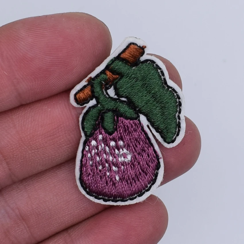 2 шт. вышитая нашивка из баклажан аппликация тканевая для одежды обувь сумки