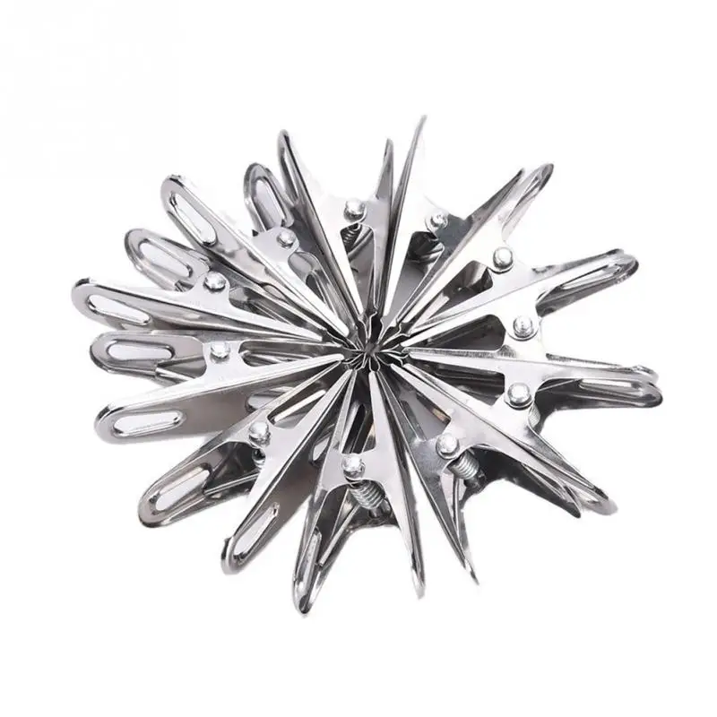 20Pcs Stainless Steel Washing Clothes Pegs Hanging Pins Laundry Windproof Clips YH-459964 | Дом и сад
