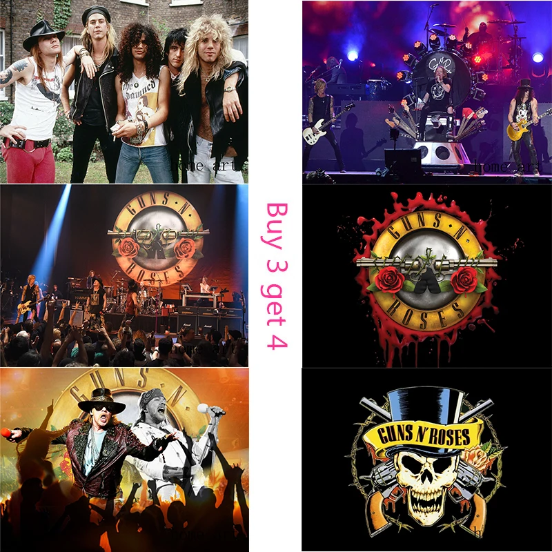 Постеры Guns N Roses Rock Music прозрачные наклейки на стену украшение для дома хорошее