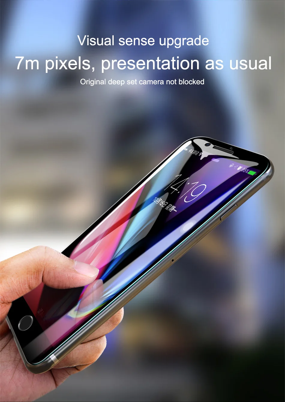 Baseus 0,3 мм Защитная пленка для экрана из закаленного стекла для iPhone 7 8 Plus стекло 7D Мягкая изогнутая полная крышка защитная пленка из закаленного стекла