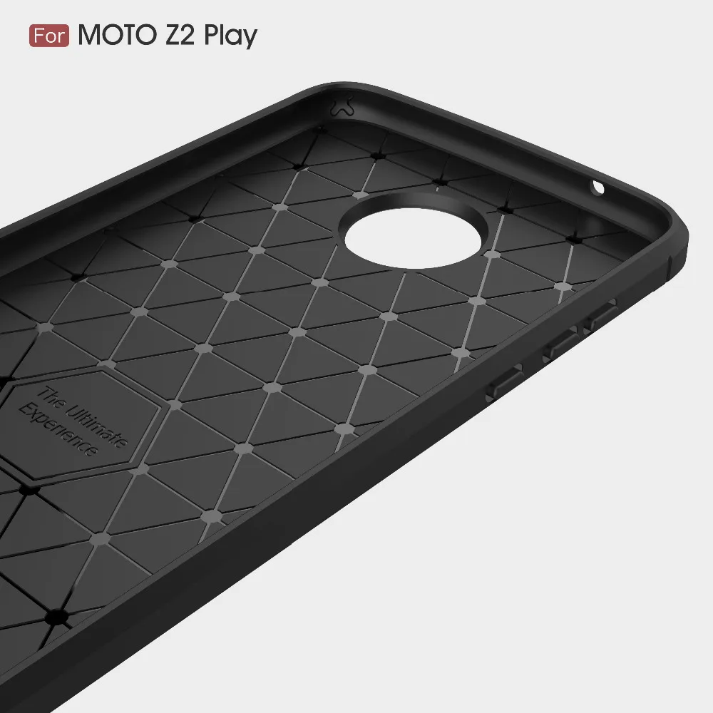 Чехол из углеродного волокна для moto Z2 play Brush прочный защитный чехол роскошный