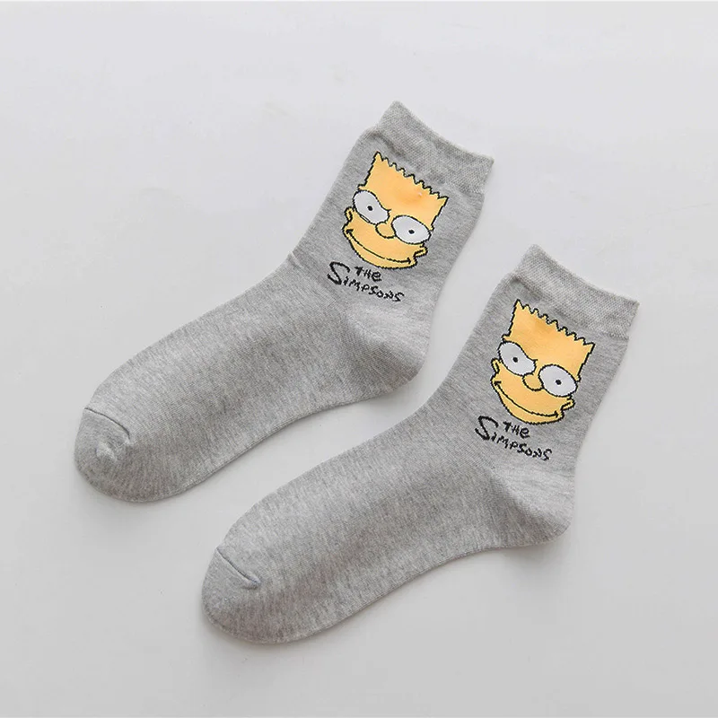 2 Женские носки с героями мультфильмов, хлопковые носки Harajuku, женские милые носки унисекс для скейтбординга, хипстерские модные носки с животным принтом - Цвет: 2