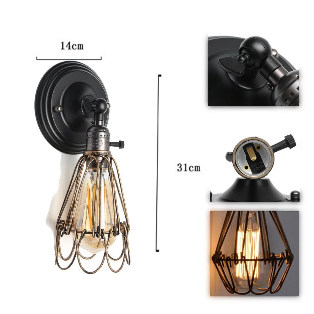 Винтажный потолочный светильник в стиле ретро промышленный подвесной