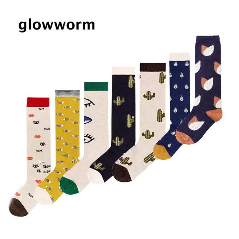 Glowwormkids осень унисекс Детские носки хлопковые противоскользящие Носки для