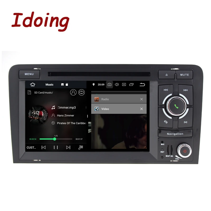 Автомобильный мультимедийный плеер Idoing 7 дюймов 2Din Android 8 0 радио DVD для Audi A3 2003 2011 PX5