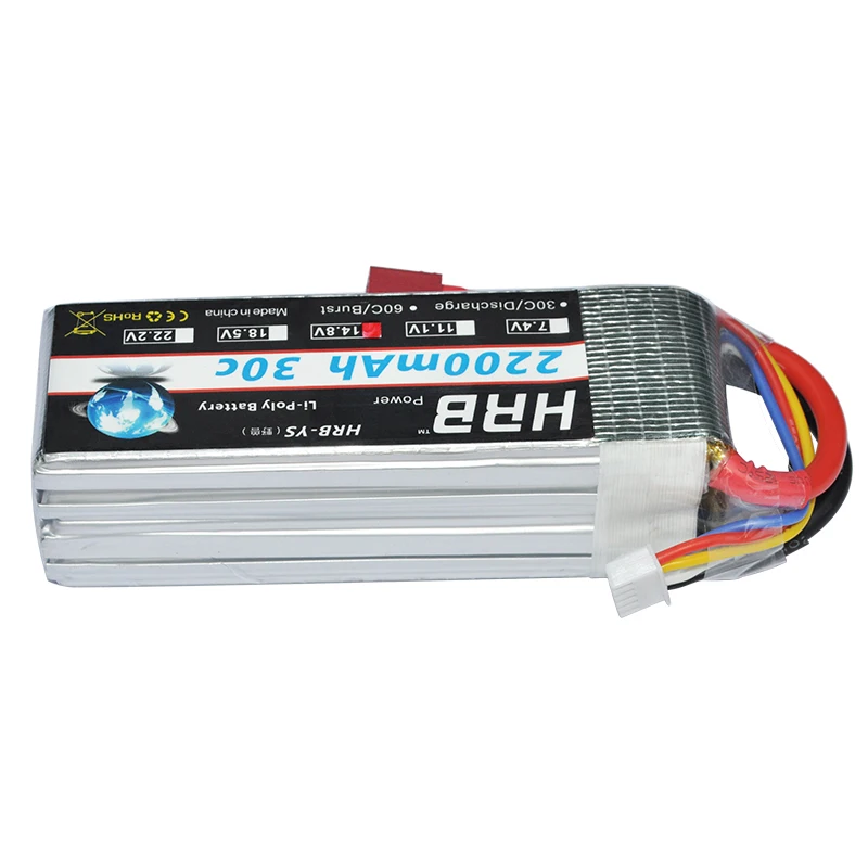 2 шт. аккумулятор HRB RC Lipo 14 8 в 2200 мАч 30C для вертолета квадрокоптера лодки