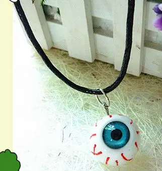 Harajuku Bloodshot подвеска с шариком в виде глаза ожерелье подарки на Хэллоуин зеленый