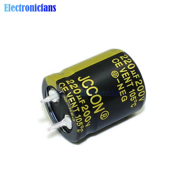 Diymore 200V 220uF 22x25мм алюминиевый электролитический конденсатор с отверстиями 200V220uF