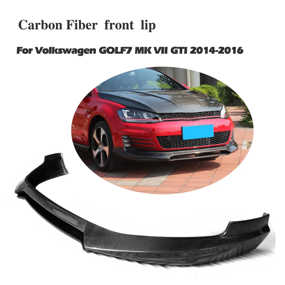 Передний спойлер из углеродного волокна для бампера VW Golf VII MK7 GTI 2014 2016|for vw|car stylinglip