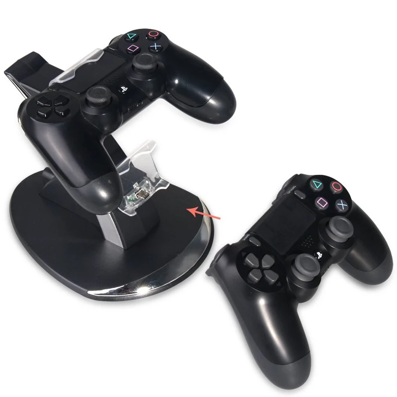 Двойное зарядное устройство для PS4/PS4 Slim/PS4 Pro игровой контроллер консоль светодиодный USB Подставка для зарядки