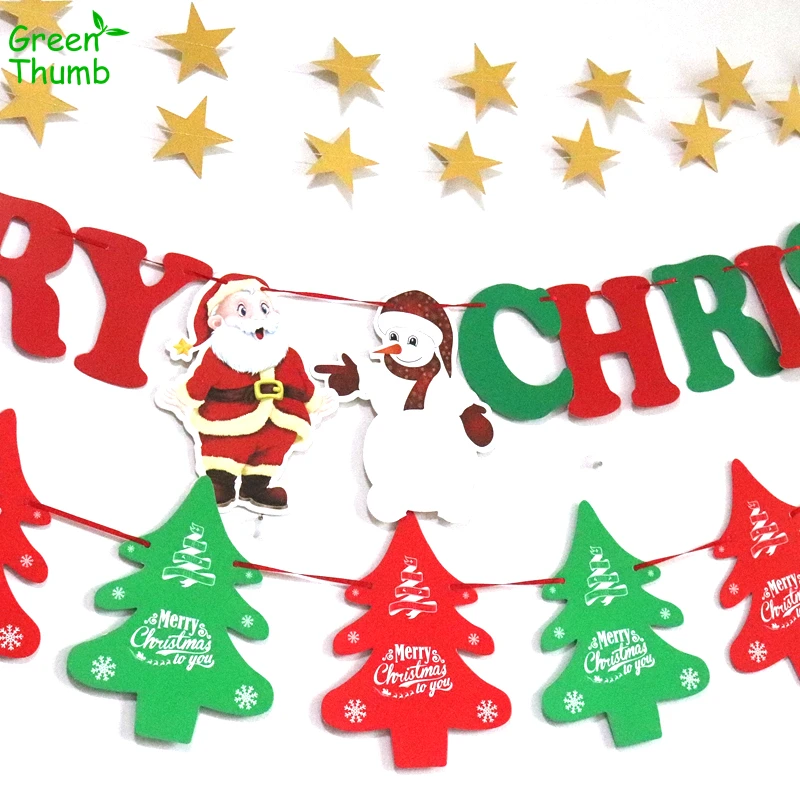 

1 Набор 3 м Рождественский тянущийся флаг, подвесной флажок, бумажный флаг для рождественского торгового Магазина, украшение