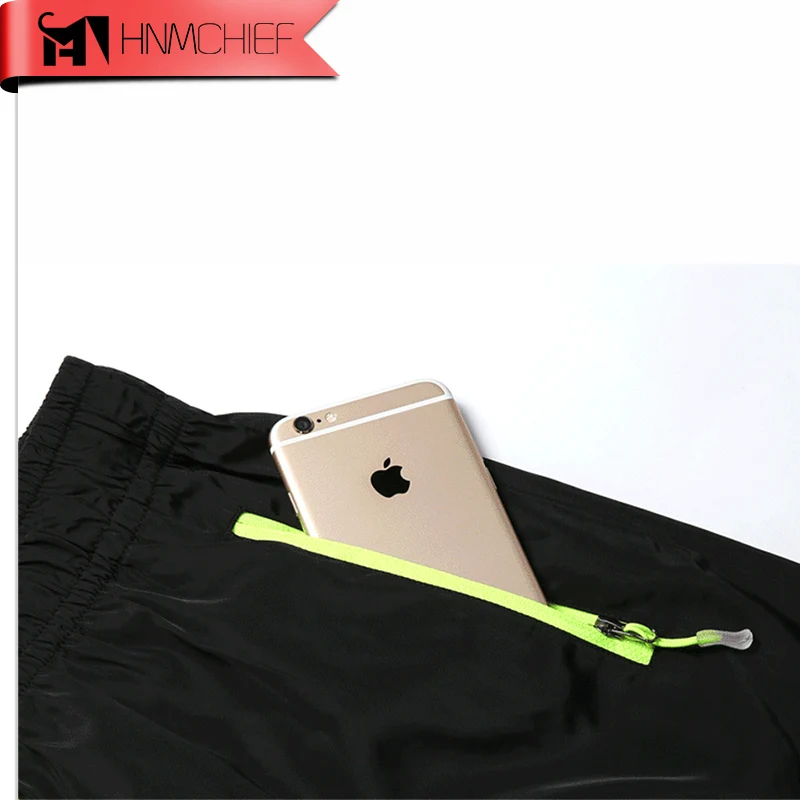 

2017 New Summer Men's Zipper Pocket Beach Shorts Leisure Sport Running Jogger Shorts Sea Bermuda Surf Holiday Board Shorts M-9XL