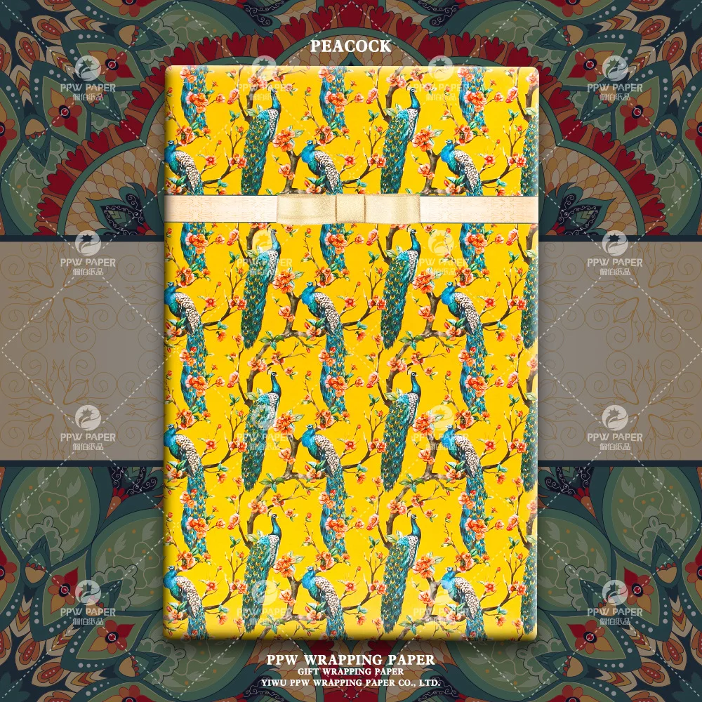 Упаковочная бумага для подарков Flower Christmas, 10 штук/лот, материал для упаковки подарков, ремесла DIY, новогоднее декорирование дома Xmas Home on.