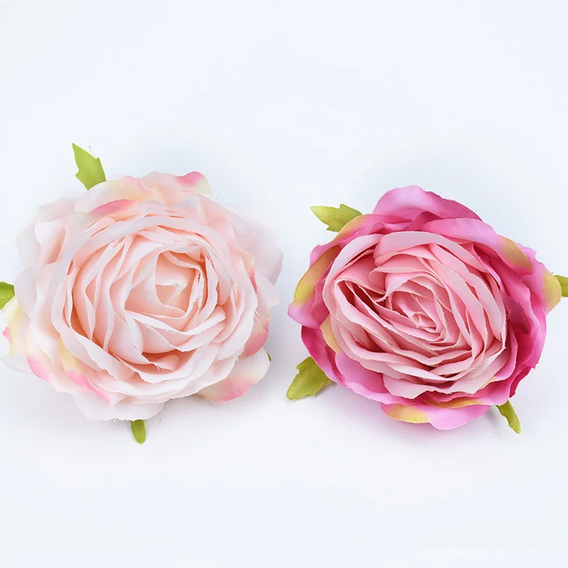 Искусственные цветы 8 см рождественские украшения для дома свадьбы шелковые розы