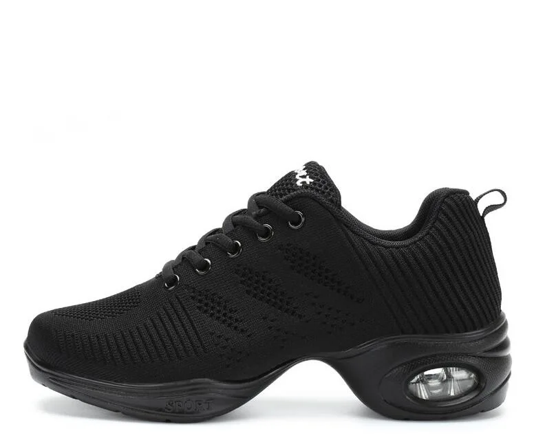 Женские Танцевальные Кроссовки Akexiya белые и черные балетки для бальных танцев