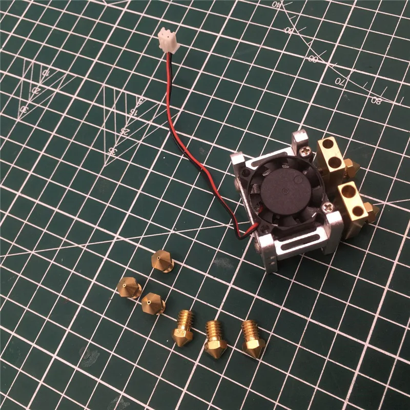 Ultimaker 2+ UM2+ Extended dual Olsson Block Nozzle Hotend Header Head for 1.75mm/3mm filament 3D printer part | Компьютеры и офис