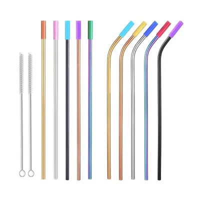 EIMAI многоразовые металлические трубочки для питья 26 см изогнутая прямая