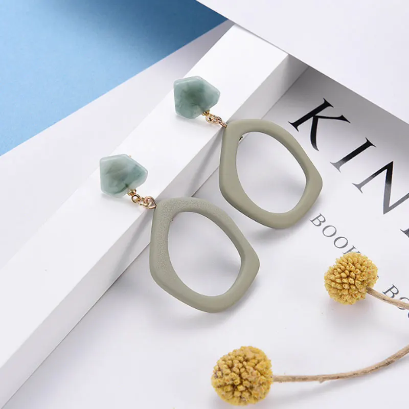 1 пара Модные Акриловые серьги-капельки для женщин геометрические серьги из