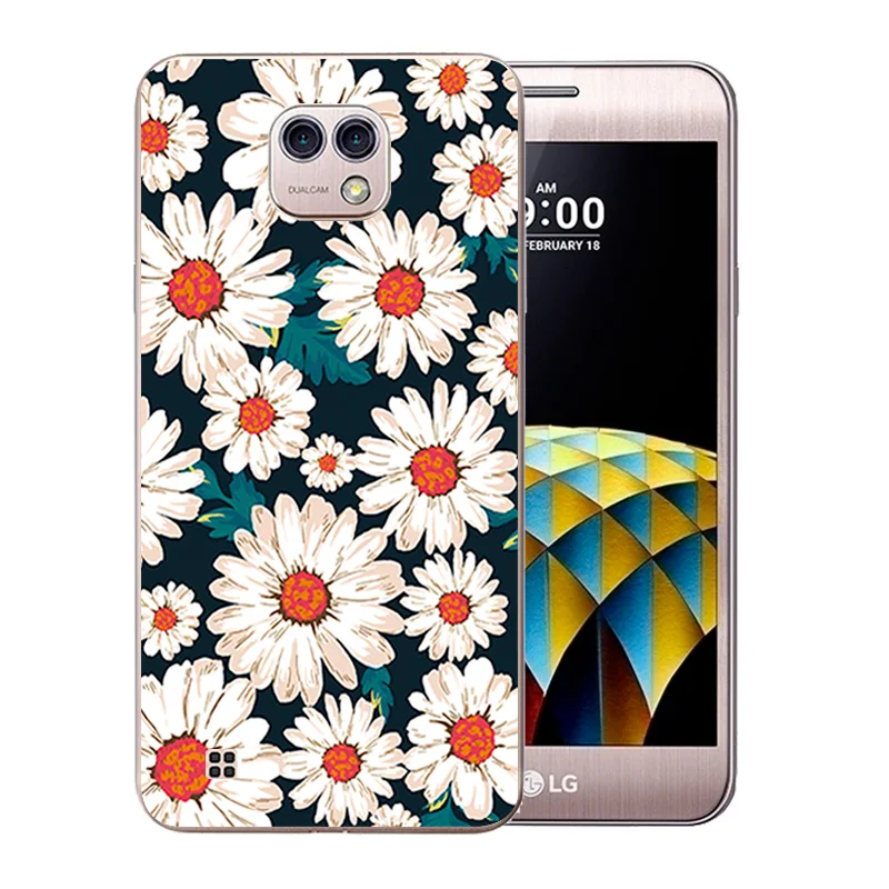 Чехол для телефона 5 2 дюйма LG X Cam Мягкий чехол из ТПУ с цветущим узором K580 K580DS