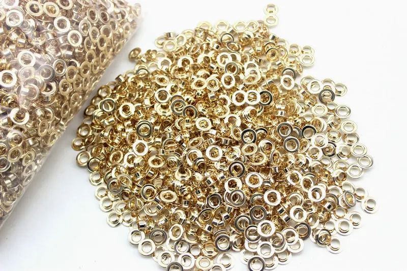 300 комплектов 8 мм шнурки для шнурков цвета розового золота люверсы одежды