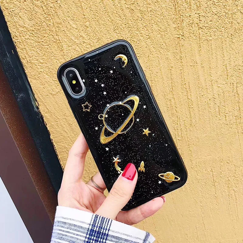 Роскошный блестящий чехол для iphone 11 X XS MAX 6 6s 7 8 Plus Pro Max SE 2020 милый с изображением
