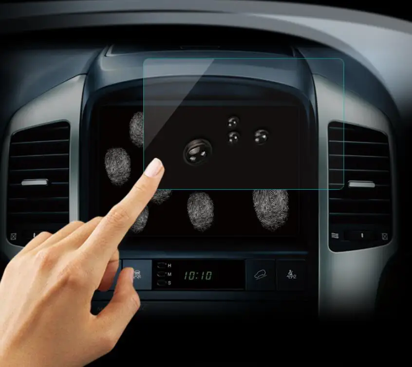 Автомобильная защитная пленка из закаленного стекла наклейка на экран радио DVD GPS