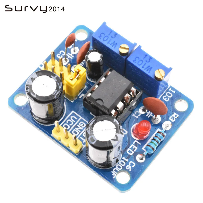 NE555 Pulse Frequency Duty Cycle Square Wave Rectangular Wave Signal Generator Adjustable 555 Board NE555P Module