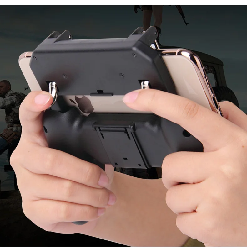 PUGB мобильный игровой контроллер, триггер, бесплатный огонь, PUBG, мобильный джойстик, геймпад, металлический L1 R1, Кнопка для iPhone, Xiaomi, samsung