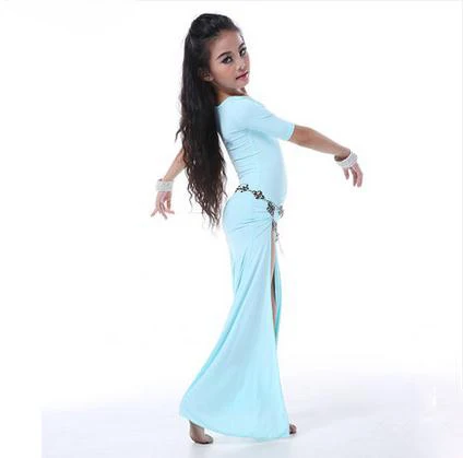 Новые костюмы танец живота стиль ребенка сексуальное шелк молока половина