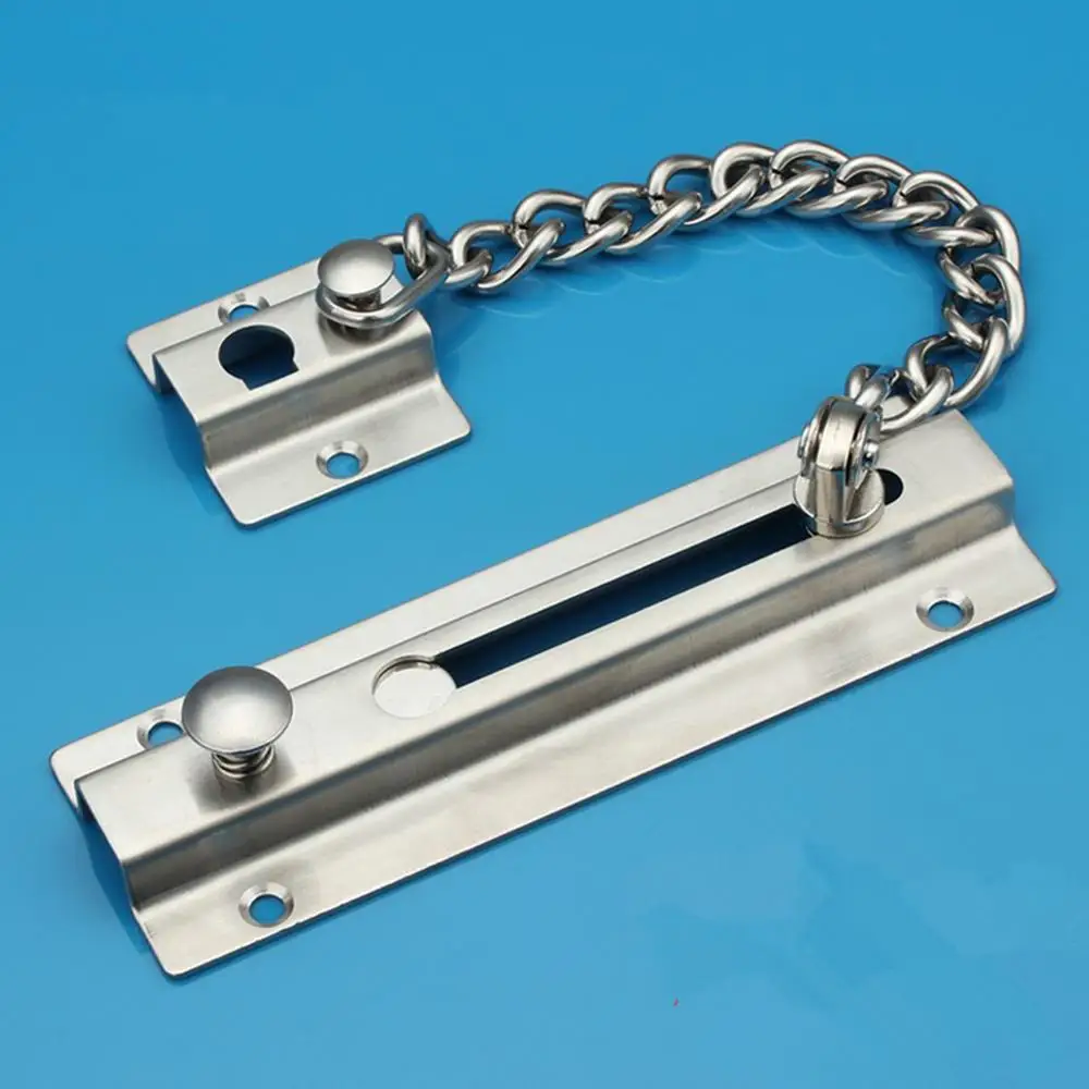 Толстая 304 нержавеющая стальная дверная Противоугонная цепь застежка дверной