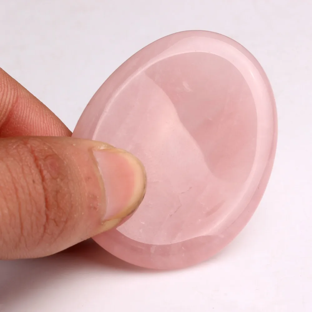 

yaye Natural Pink Rose Quartz Crystal Worry Stone Carved Crystals Reiki Healing Gemstones Free Shipping WS0015