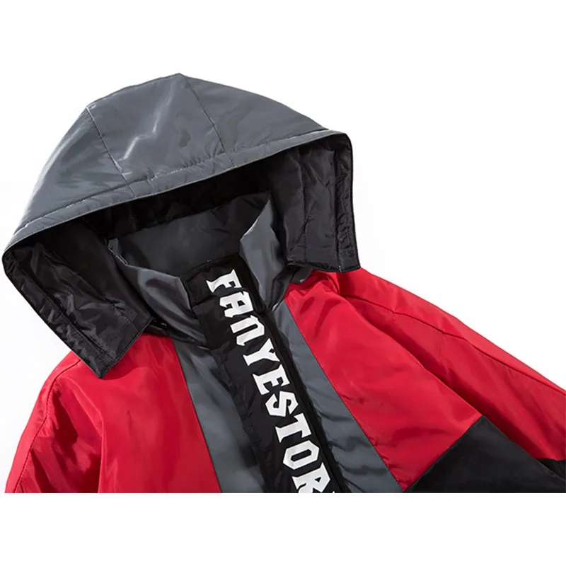 2019 куртки для мужчин письмо лоскутное Толстая куртка спортивные хип хоп стенд