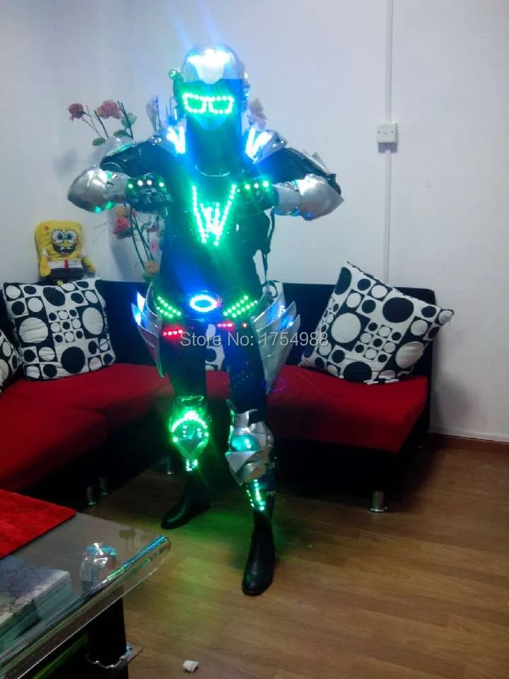 Поставка вечерние светодиодный костюм робота светодиодсветодиодный
