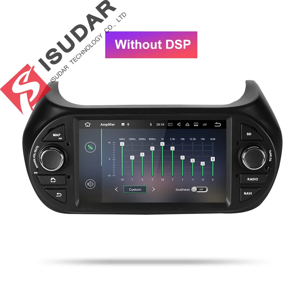 Isudar Автомобильный мультимедийный плеер 1 Din Android 9 DVD Automotivo для FIAT/Fiorino/Qubo/Citroen/Nemo/peugeot/Bipper gps радио 4 ядра - Цвет: Without DSP
