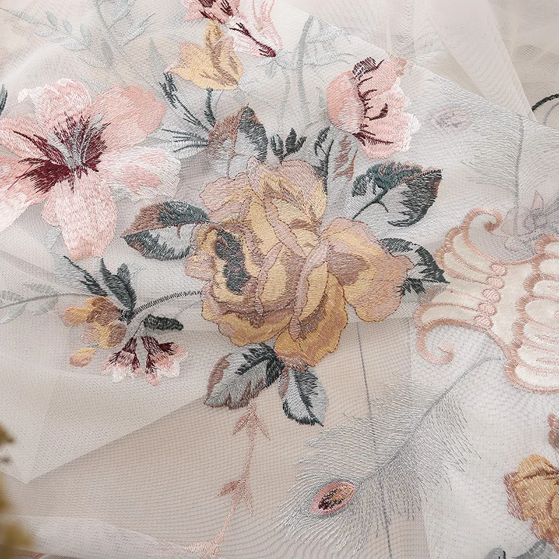 Снег Тиффани вышивка Европейский идиллический Новый синель затенение шторы для