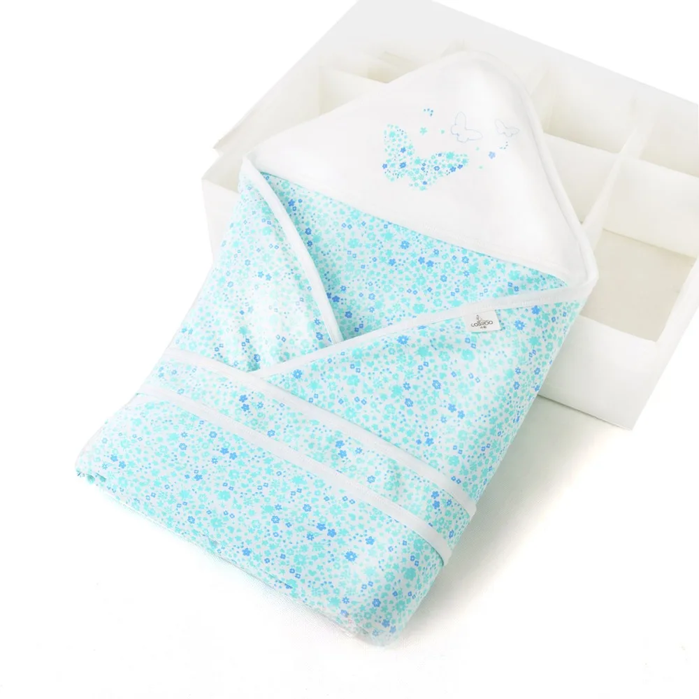 Детское одеяло для новорожденных Хлопковое с цветочным принтом и бабочками сна 0