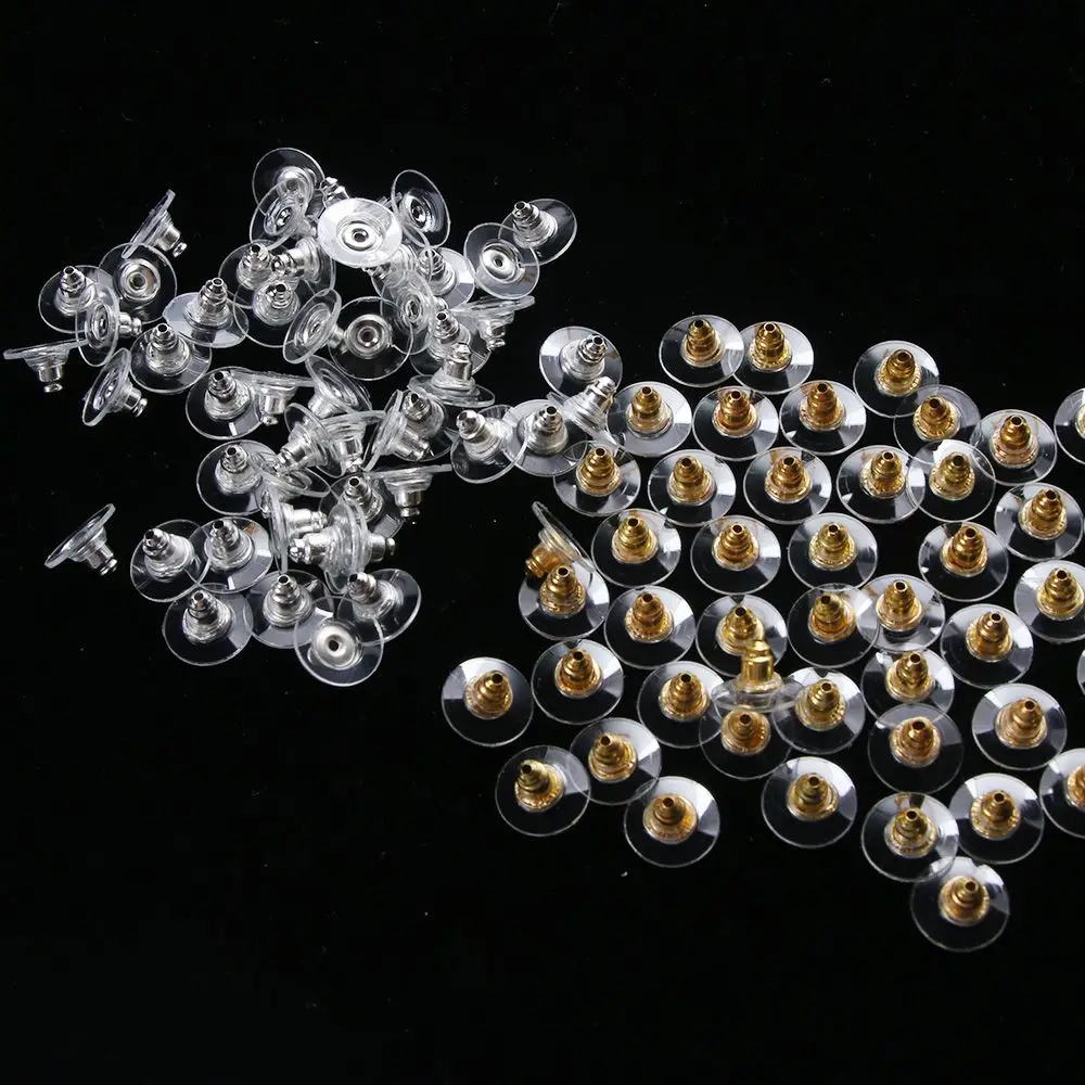 Резиновые прозрачные заглушки для сережек в виде бабочек 50 шт./лот|Ювелирная