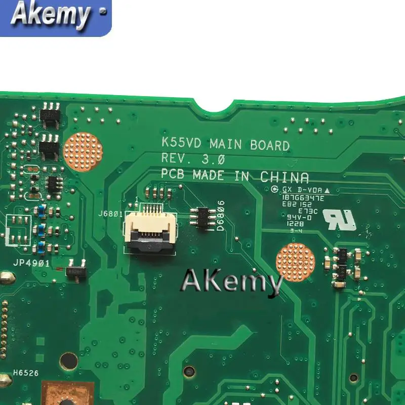 Akemy K55VD материнская плата для ноутбука ASUS K55VD K55A A55VD F55VD K55V K55 тест оригинальная материнская плата поддержка процессора I7