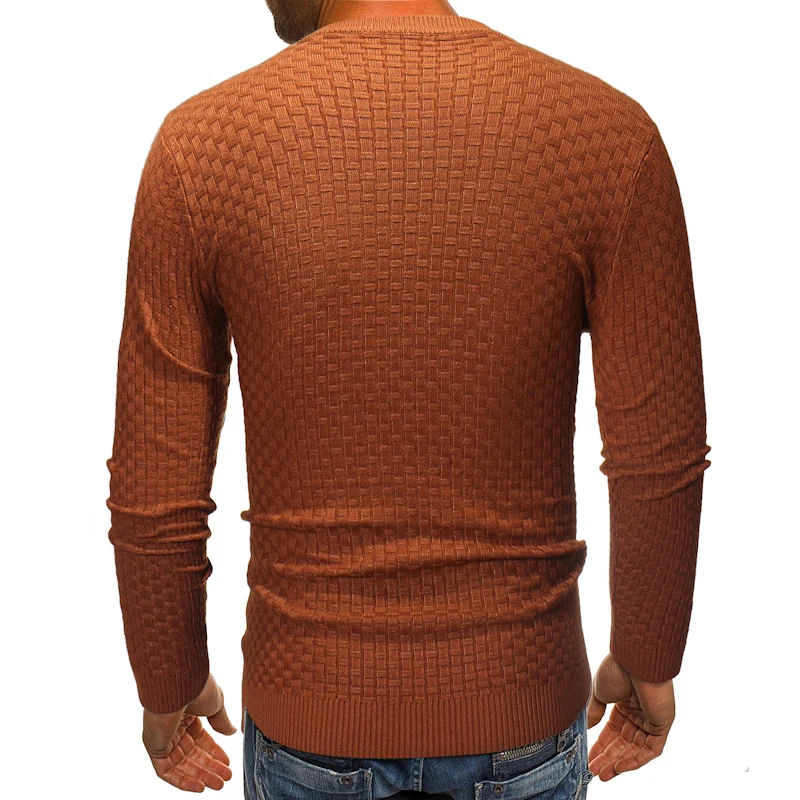 Для Мужчин 'S Свитера пуловеры 2018 мужские брендовые Повседневное Slim Slub вязать
