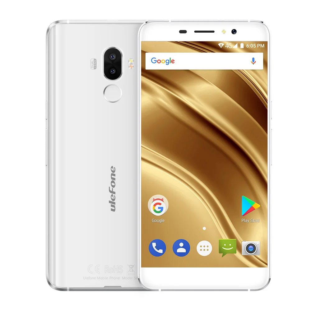 Белый Ulefone S8 Pro 5,3 дюймовый мобильный телефон HD MTK6737 четырехъядерный Android 7,0 2 ГБ+ 16 Гб отпечатков пальцев 4G смартфон - Цвет: Белый