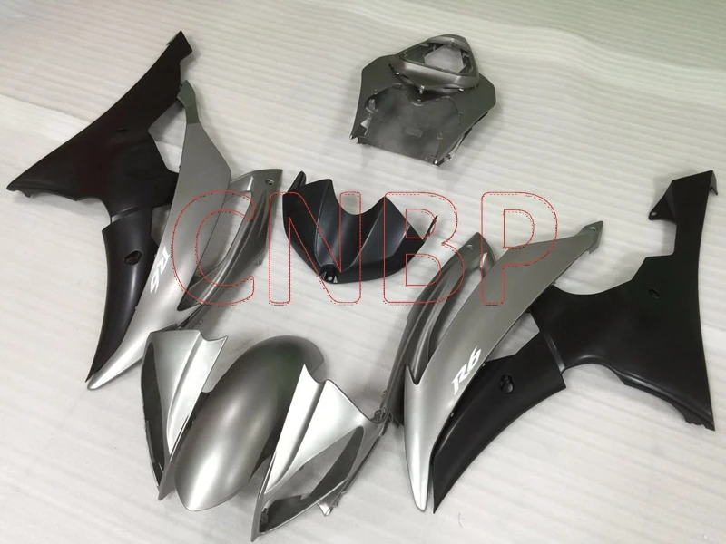 Bodywork for YAMAHA YZFR6 2008 - 2015 Silver Black Fairings YZF R6 2009 Body Kits 2013 no paint |