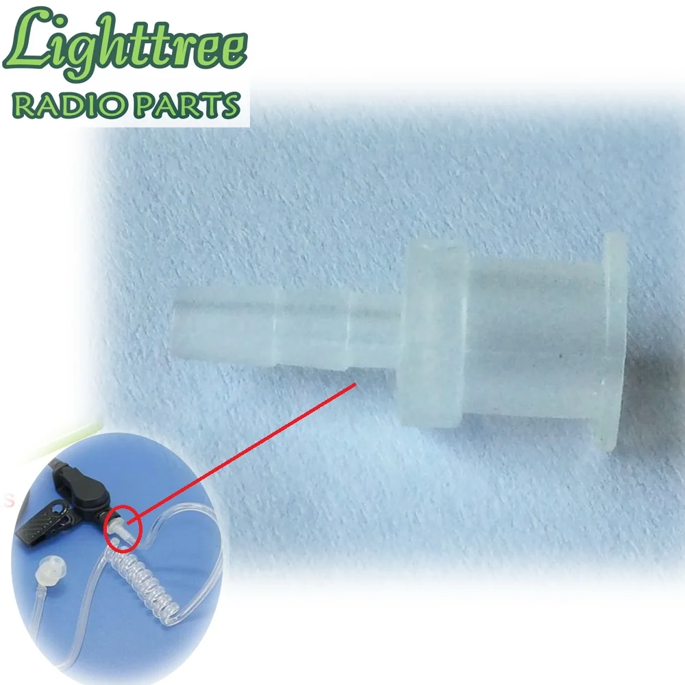 50X Clear Tube Connector For Acoustic Tube Earphone Of Walkie Talkie