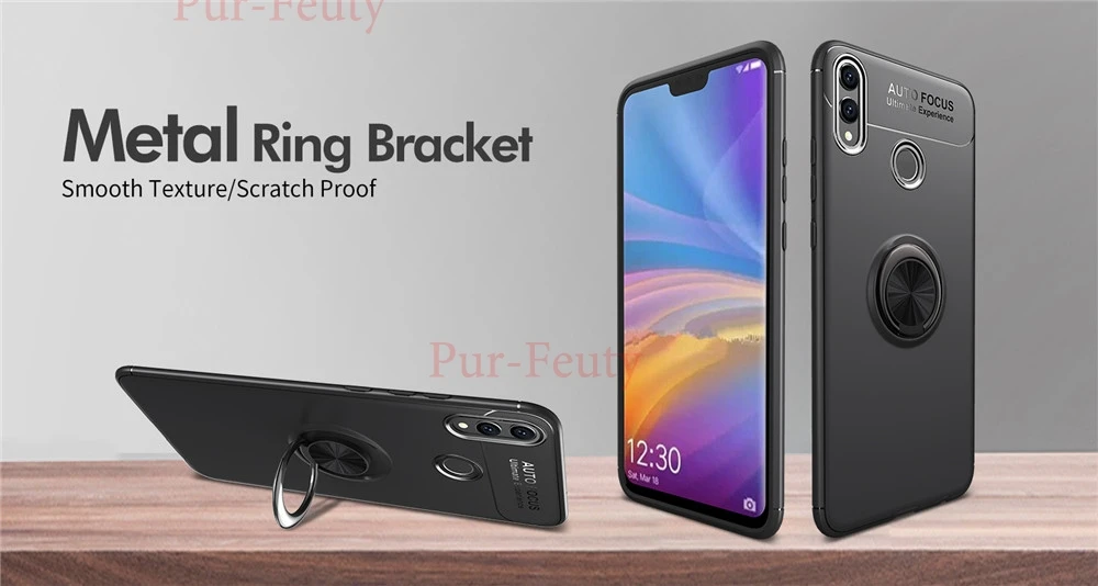 Чехол для huawei Honor 8X X8 JSN L21 L22 L23, роскошное магнитное кольцо, Мягкая силиконовая задняя крышка из ТПУ для Honor8X JSN-L21 JSN-L22