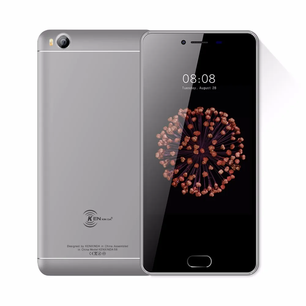 Смартфон KenXinDa S8 4G 5 0 дюйма Android 7 2 Гб ОЗУ 16 ПЗУ четыре ядра SC9832 1280*720 HD 13 МП + 8