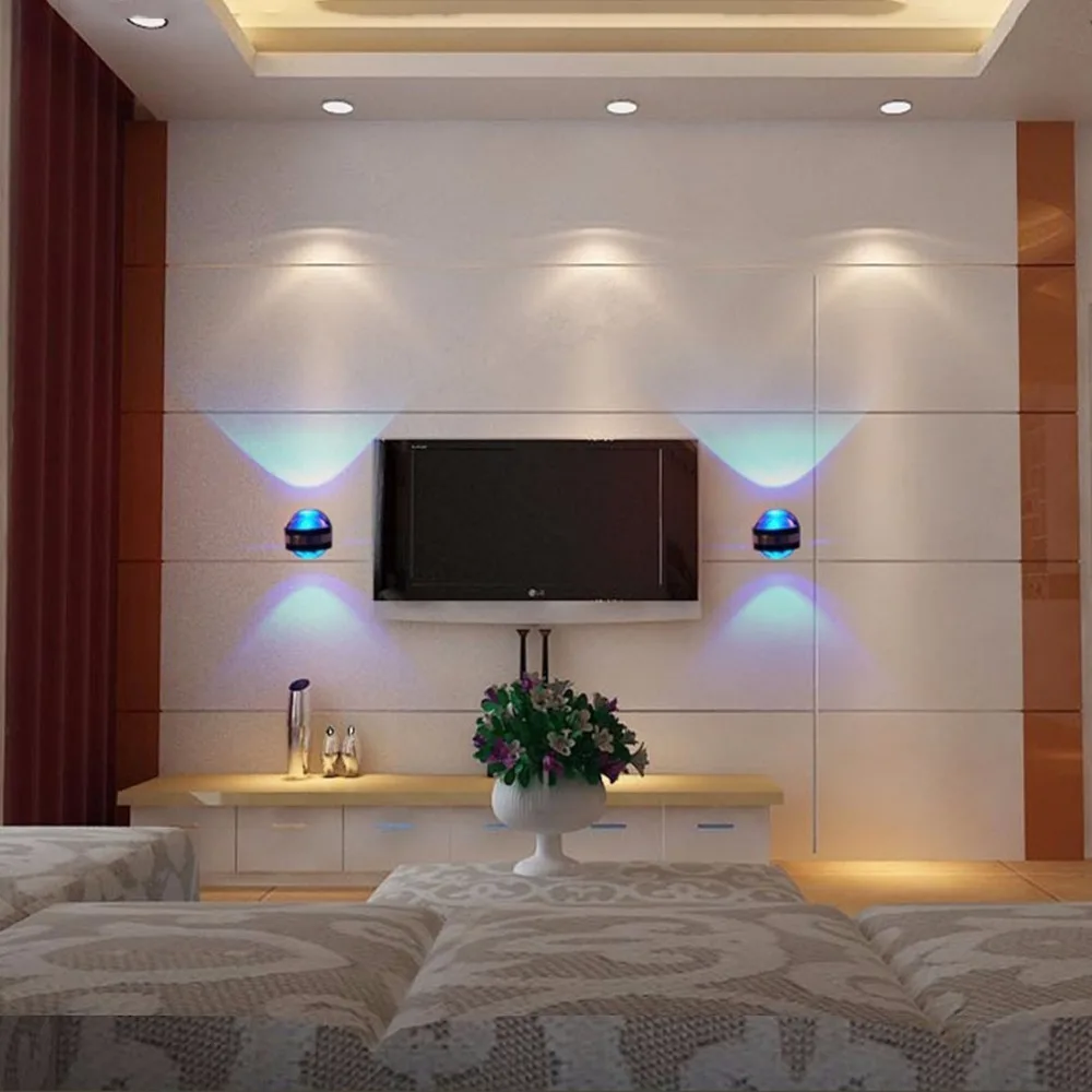 Современные 2 Вт светодиодный светильник настенный высокое Мощность лампа