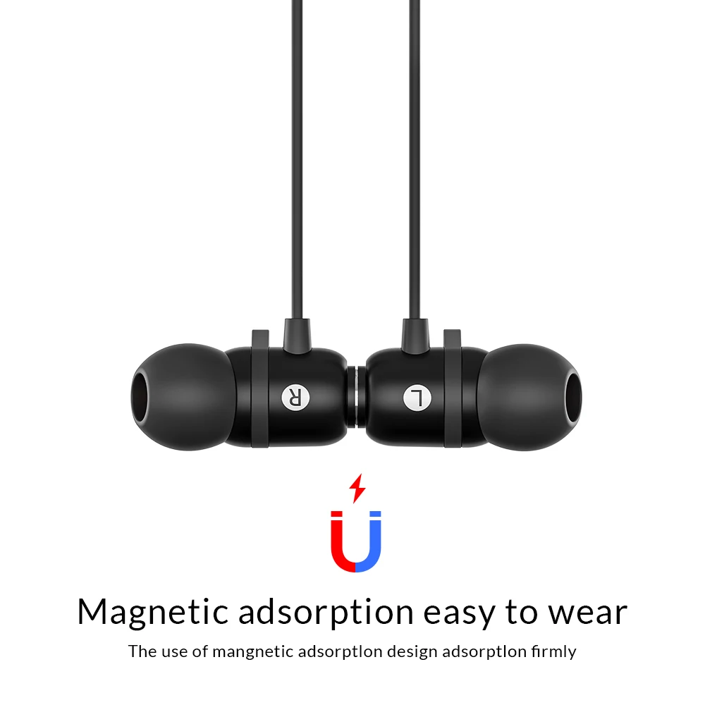 TOPK беспроводные наушники Bluetooth магнитные шейные гарнитура стерео спортивные с