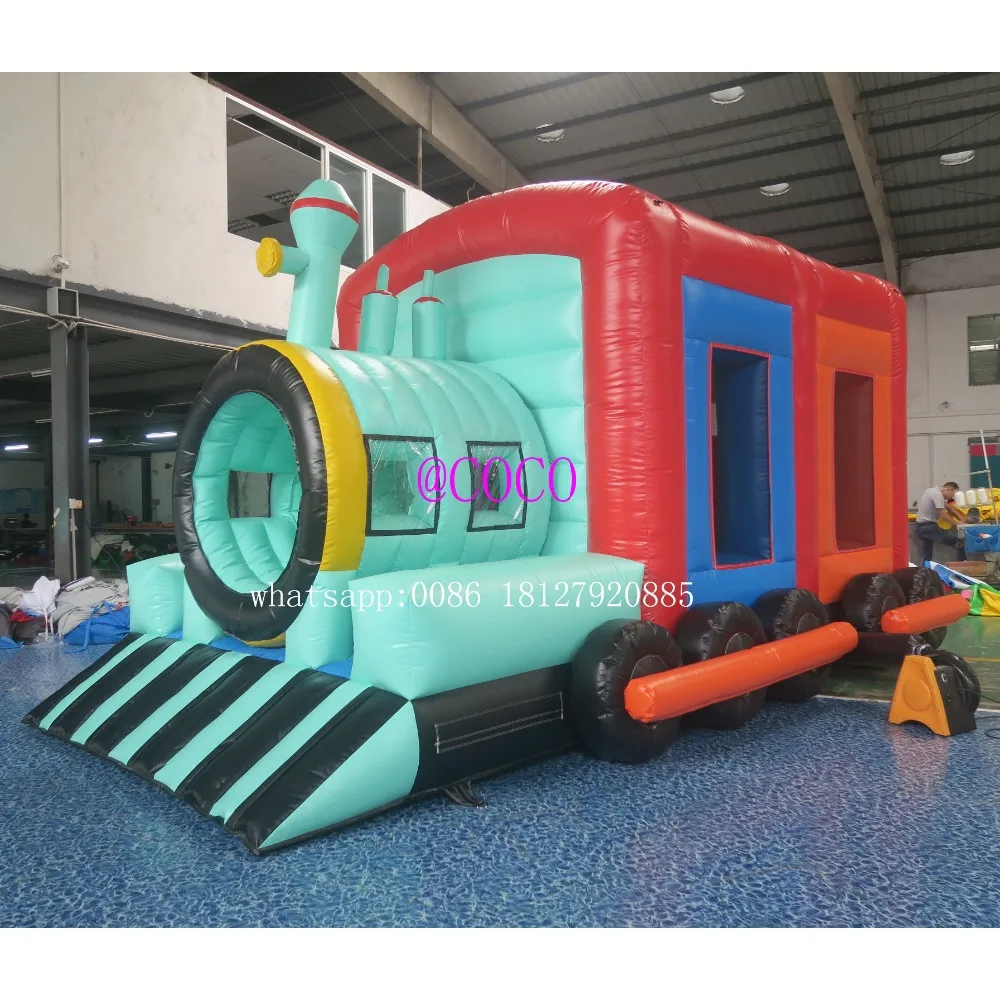 free air ship to door 6x4m inflatable bouncing castle bouncy train house with obstacle toys | Игрушки и хобби