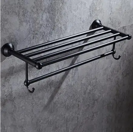 towel rack Черный набор аксессуаров для ванной комнаты, крючок для халата, держатель для бумаги, держатель для полотенец, держатель для туалетной щетки, держатель для полотенец, набор аксессуаров для ванной комнаты - Цвет: towel rack